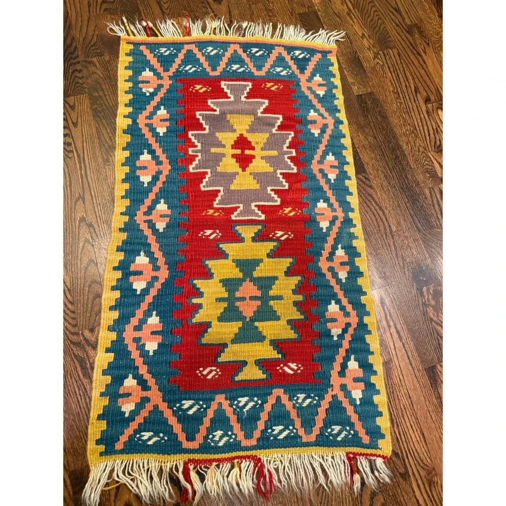 Vintage Turkish Wool Area Rug
